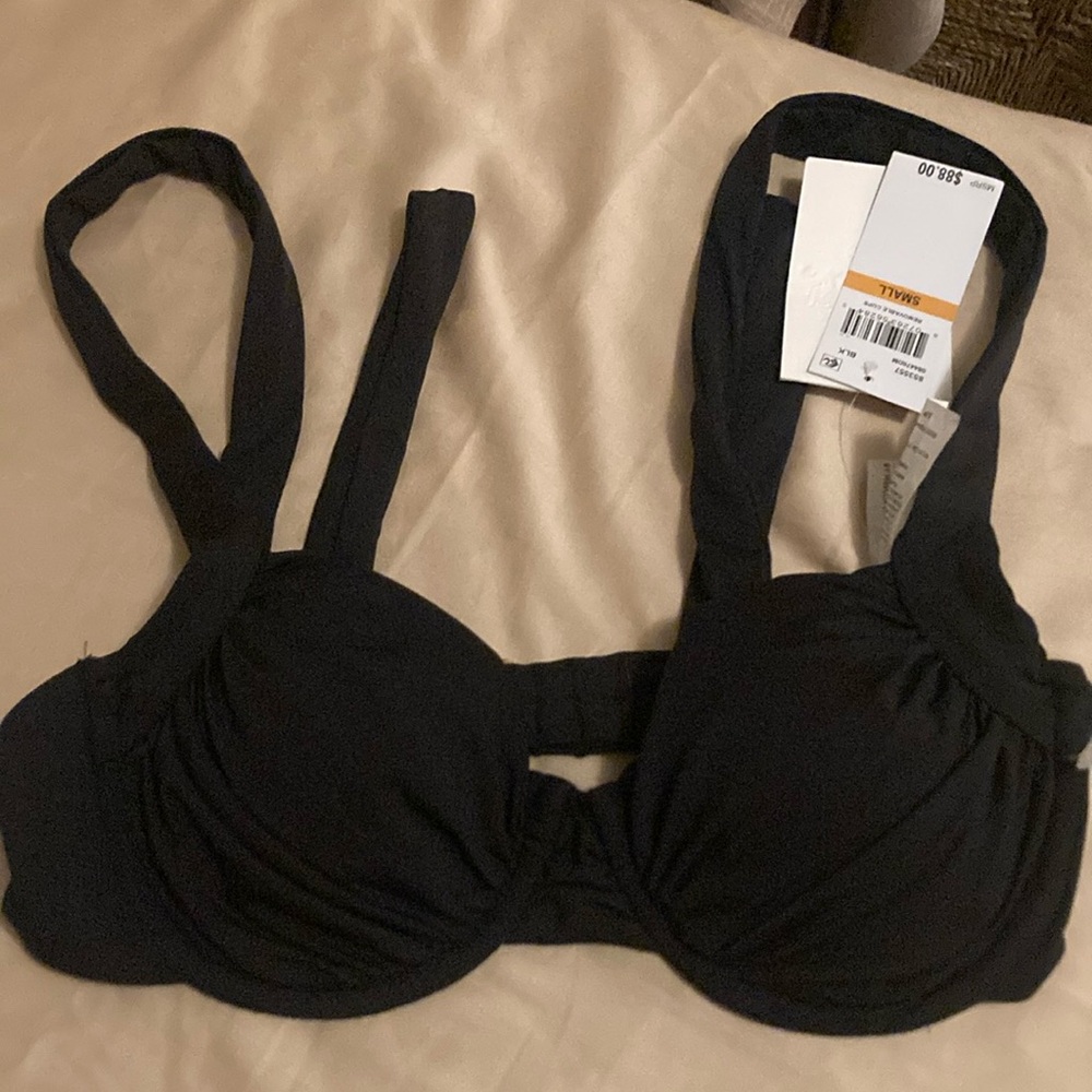 NWT size small S Becca black bra swim top - Picture 6 of 6